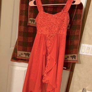 🧡Girls Coral peach dress💗